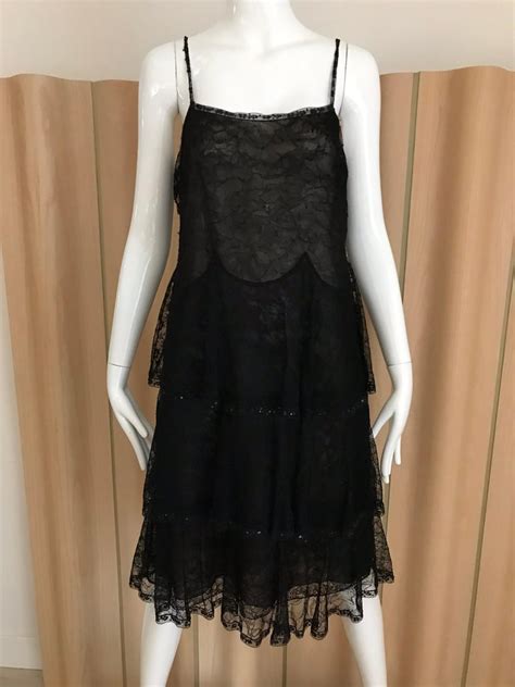 chanel black evening gown|Chanel casual dresses.